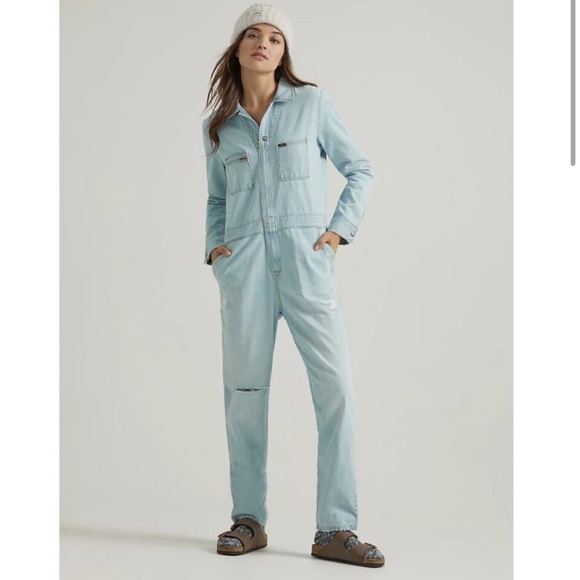 Free People Pants - Free People x Lee Denim Union Alls Jumpsuit Collaboration Jeans L